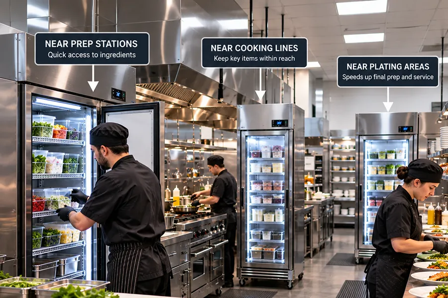 Reach in refrigeration