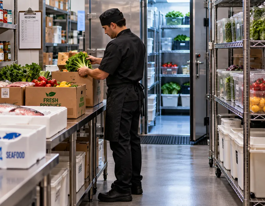 restaurant receiving and storage