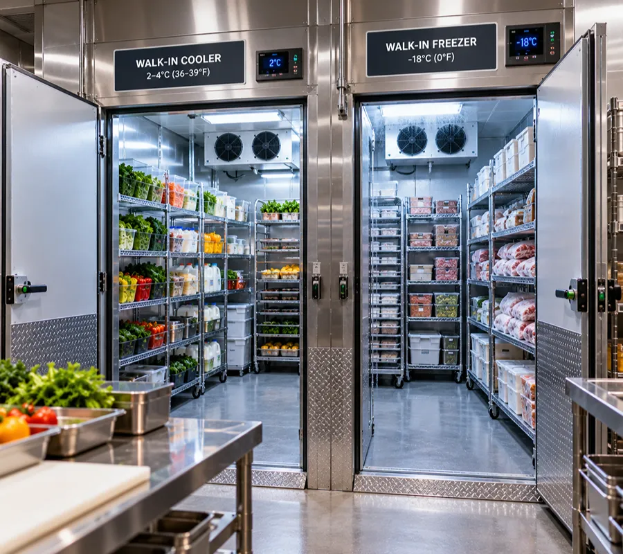 Walk in cooler and freezer
